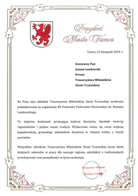Gratulacje Prezydenta Miasta Tczewa (skan)